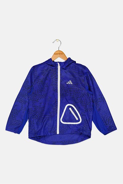 adidas Kids Girl Sportswear Fit Long Sleeve Training Hoodie, Royal Blue/black