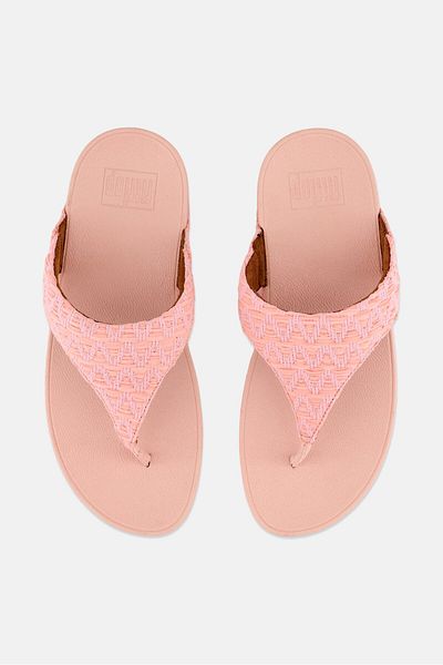 Fitflop صندل نسائي من Lulu Geo سهل الارتداء، باللون الوردي