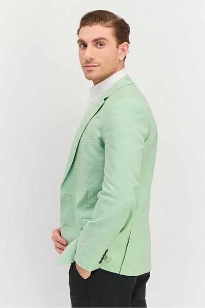 Asos Design Men Skinny Fit Solid Formal Blazer, Sage Green