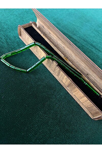 ulaşaksesuar Gift Special Boxed Green Ottoman Old Cutting Model Crimping Tasseled Rosary