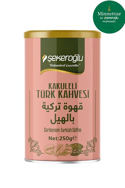 Şekeroğlu 250 Gr Turkish Coffee with Cardamom - Special Cylinder Box