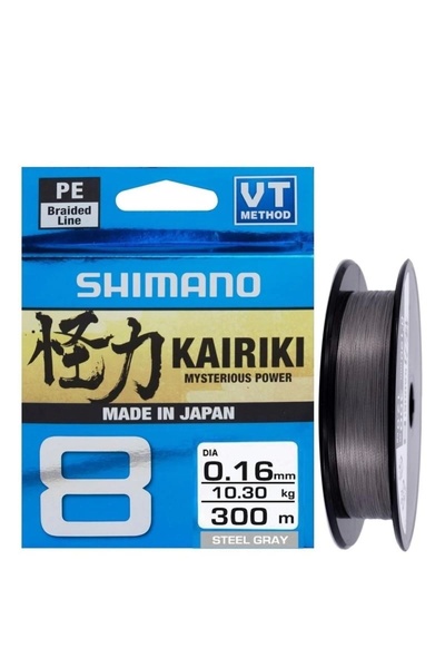 Shimano Kairiki 8 Kat İp Misina Stell Gray (Gri) 300 Metre 0,20Mm