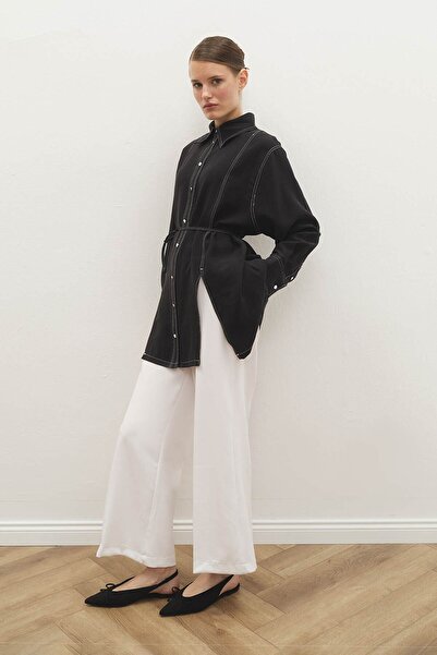 Hooopstore Double Paça Beyaz Pantolon