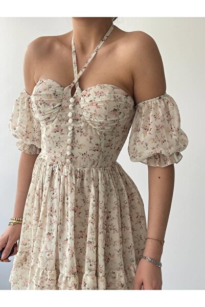 Lady Moss Rochie Edolika Hans cu decolteu halter