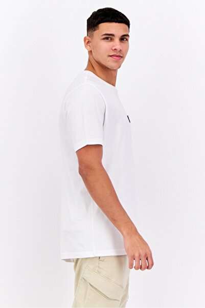 Ben Sherman Men Crew Neck Short Sleeves Brand Logo T-Shirt, White