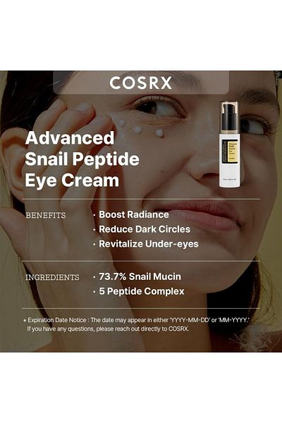 Cosrx Cosrx Advanced Snail Peptide Eye Cream 25ml - Snail Extract and Peptide Eye Cream