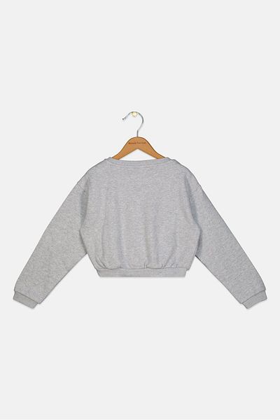Puma Kids Girl Relaxed Fit Long Sleeves Sweatshirt, Grey