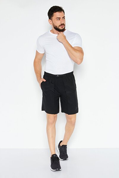 Reebok Men Sportswear Fit Brand Logo Training Shorts, Black