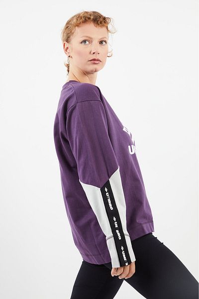 UMBRO Women Sportswear Fit Brand Logo Sweatshirt, Purple Combo