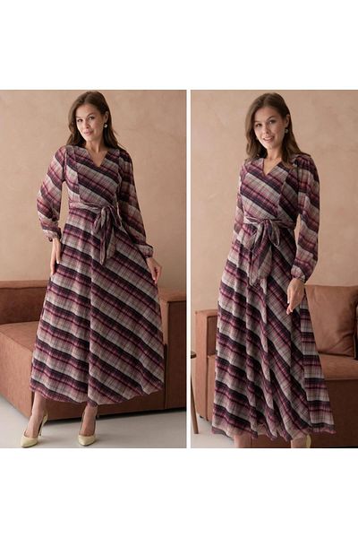 CİXAPLE Φόρεμα Maxi με στάμπα V-Neck