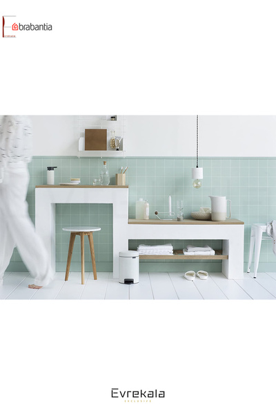 Brabantia Pedal Bin 3 Lt Brabantia White Trash Can -Authorized Evrekala- New Series