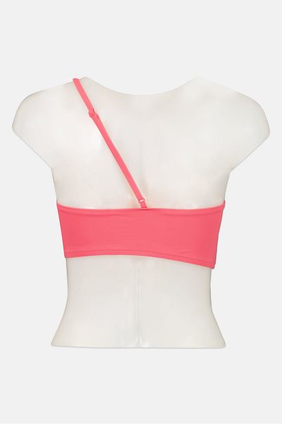 Tommy Jeans Women Brand Logo Lightly Padded Bikini Top, Pink