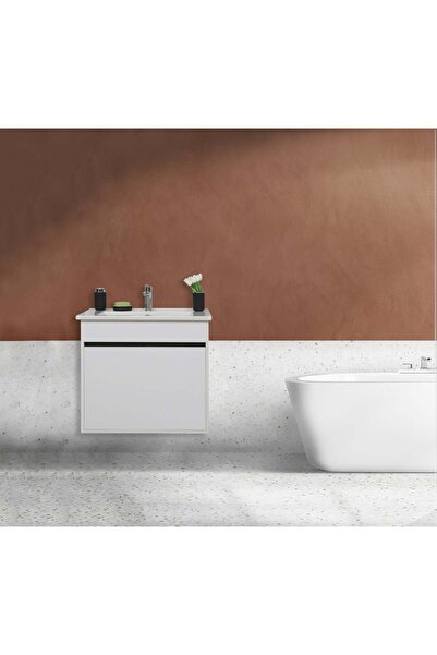 Sözcan Group Aras Lavabolu Asma Alt Dolap Beyaz 55 Cm Alt Modül (55X70) Cm