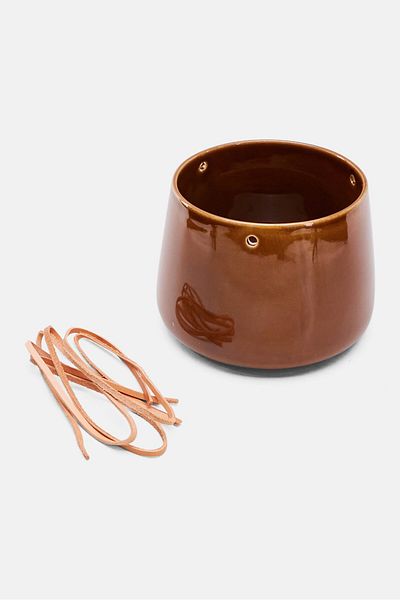 Unique Hanging Pot Large, Brown