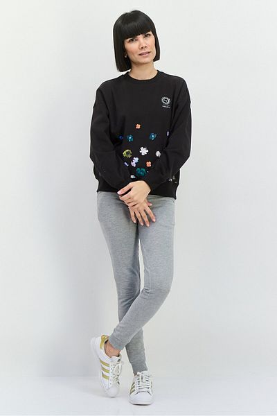 Puma Women Sportswear Fit Long Sleeves Outdoor Sweatshirt, Black Combo