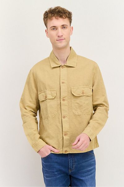 Gant Men Regular Fit Solid Long Sleeves Casual Shirt, Hazelwood Beige