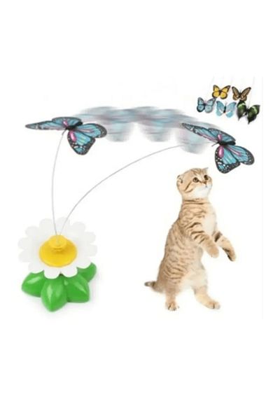Pribor Pet Moving Rotating Butterfly-Cat Toy (Battery Operated)