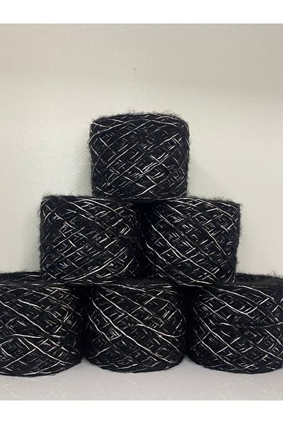 göçer Moheracrylic 600 Gr Black and White Transparent Sequin Image Net
