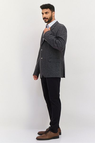 BOSS Men Regular Fit Heather Semi-formal Blazer, Grey