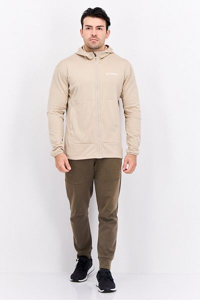adidas Men Sportswear Fit Long Sleeve Training Sweatshirt, Tan