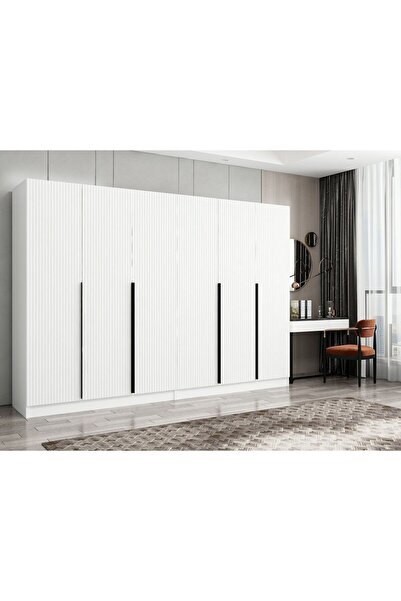 Minar Kale Plus190 6 Mebran Kapaklı 4Ç Dolap Beyaz Mebran