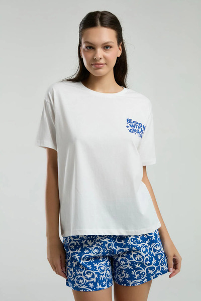 Rolypoly Anne & Kız Şort Takımı, (Ayrı Ayrı Satılmaktadır) %100 Pamuk Süprem, Kısa Kol, Bisiklet Yaka