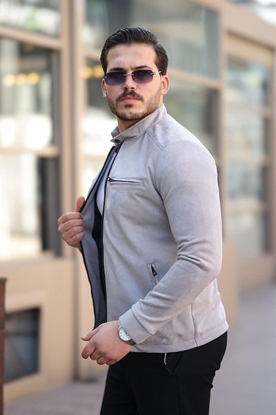 ByTrend Εποχιακό παλτό με φερμουάρ στο στήθος Judge Collar Suede Pldp 2904