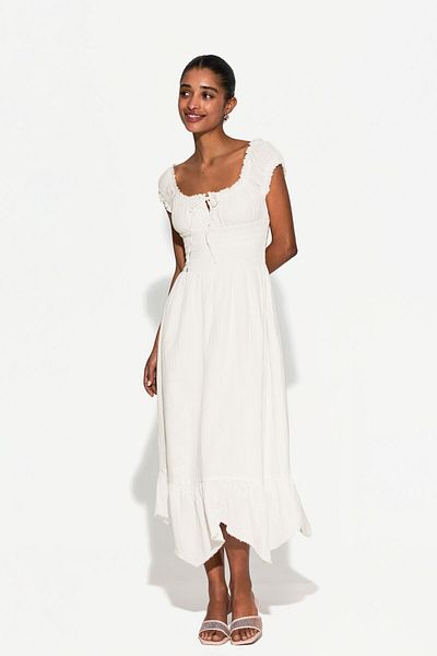 Bershka Rustic textured midi dress