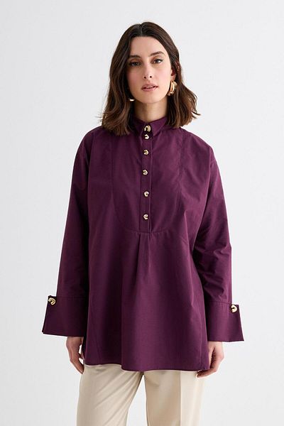 KADRİYE BAŞTÜRK Shirt Plum - Ferina
