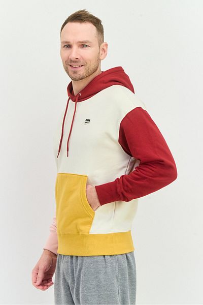 Puma Men Sportswear Fit Long Sleeves Outdoor Sweatshirt, Beige Combo