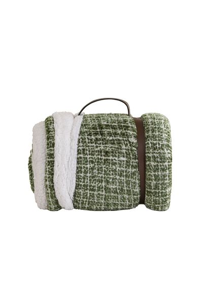 Mezoe Printed Brushed Mink Sherpa Blanket King