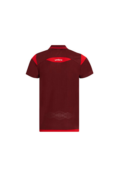 UMBRO Burgundy Men's Polo Neck T-Shirt Sport Cut Tf-0268 Umbro Diamond Camp Polo T-Shirt Burgundy