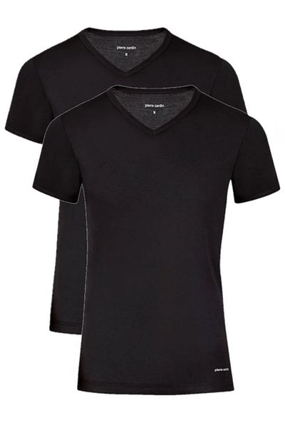 Pierre Cardin Ανδρικό κοντομάνικο μπλουζάκι με λαιμόκοψη V 100% βαμβακερό 2 τμχ WV0.O.L.1E2T.T