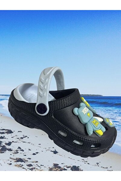 McDark Girl's and Boy's Black Blue Beach Sea Slippers Sandals