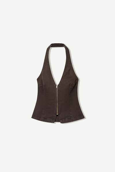 Bershka Halter top with zip
