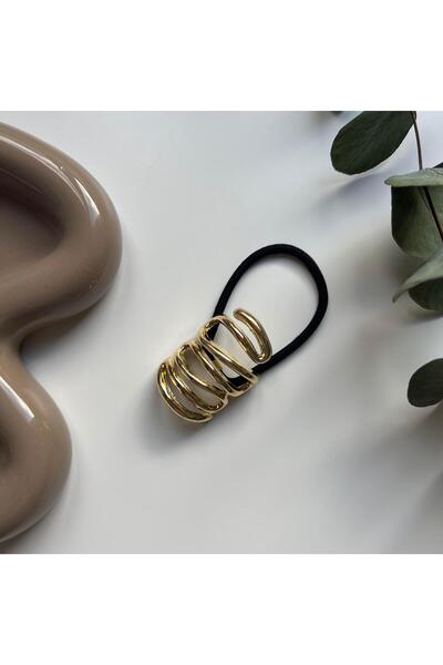 Alice İsstanbul مشبك مطاطي حلزوني معدني ذهبي