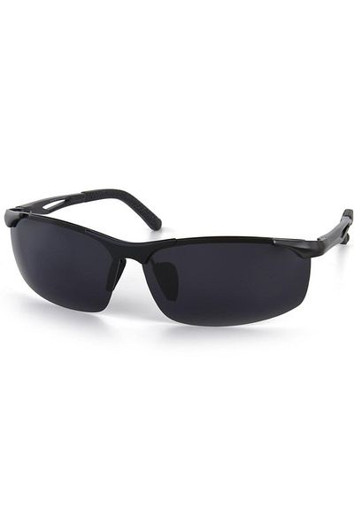 Di Caprio DiCaprio Black Polarized Men's Sunglasses - DC1218