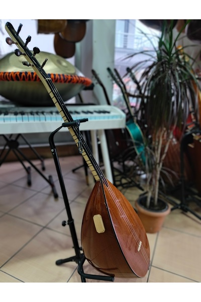 Bircanmüzik Özel Seri Maun Tekne Kısa Sap Bağlama (soft kılıf, yedek tel, mız...