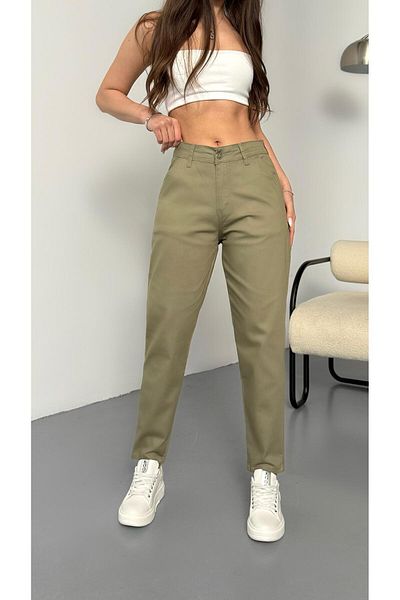 BİKELİFE High Waist Flexible LYcra Women's Mom Pants