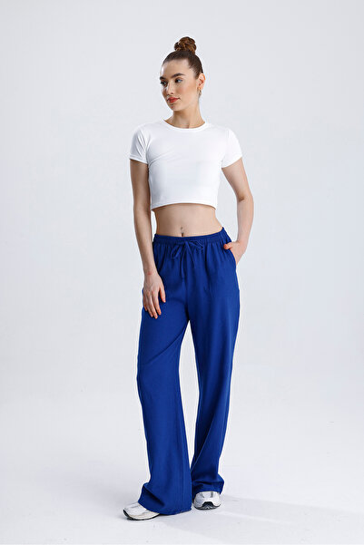 FV Women's Wide Leg Linen Trousers