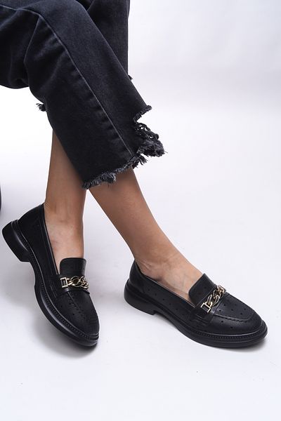 Riccon Women's Loafer Jessimyra Black Skin 0012454