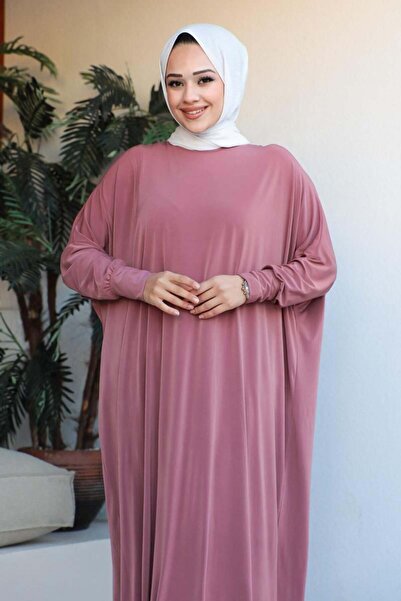 TESETTÜR MÜJDE MERVE Bat Sleeve Loose Dress