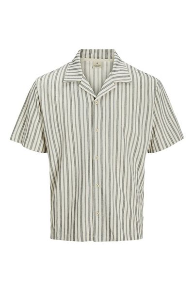 Jack & Jones Ανδρικό λευκό πουκάμισο Jprbluleo Ss 12275085-Clouddanc