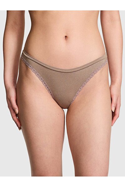 PINK Seamless Derin Bacak Kesim Tanga