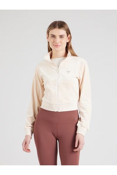 Guess Jeans Γυναικείο φούτερ σε μπεζ εκρού Coutore Τζιν παντελόνι Guess