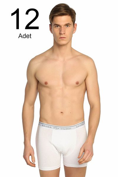 ENTAHA Ανδρικό λευκό 12' Lycra Boxer Elf568sseherccm12