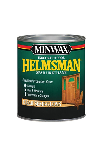 Minwax طلاء يوريثين شبه لامع للاستخدام الداخلي/الخارجي من Helmsman، 946 مل