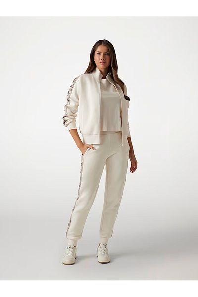 Guess Jeans Dámská bílá mikina s postranním logem Guess jeans