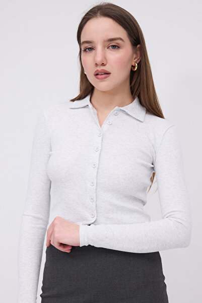 Addax Polo Yaka Düğmeli Hırka H13869