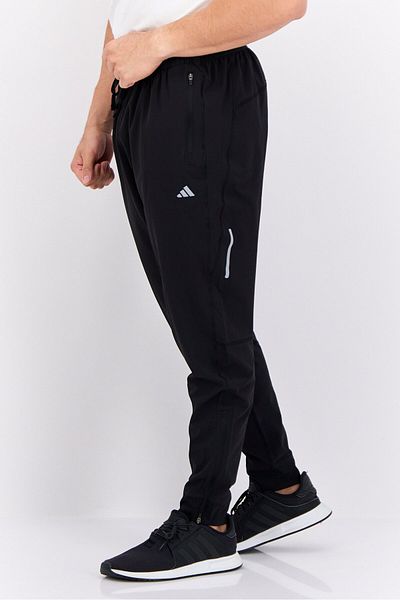 adidas Men Regular Fit 3-stripes Running Track Pants, Black
